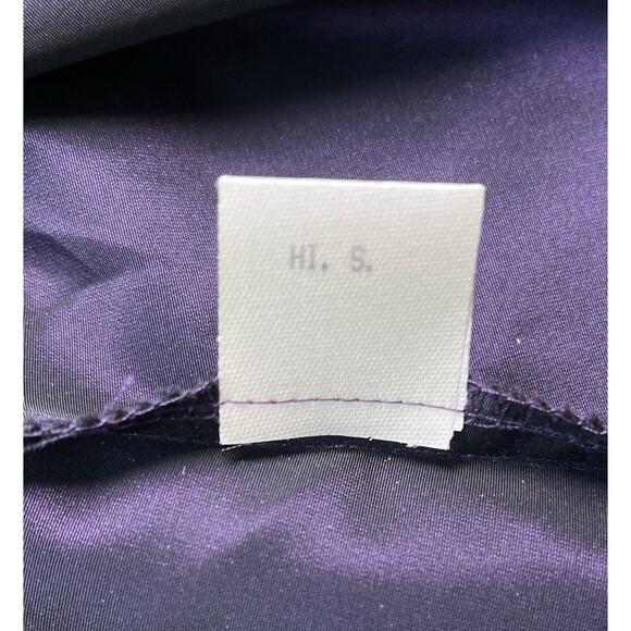Ann Taylor Women Tops Blouses Shimmering Purple Acetate Knotted Buttons, Size 8P - Picture 11 of 11